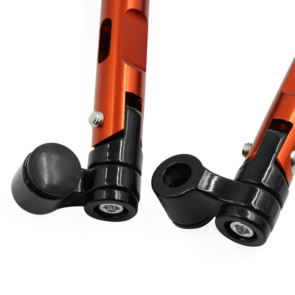 Pair Orange Universal Pentagonal Mirror Handle for Motorcycle