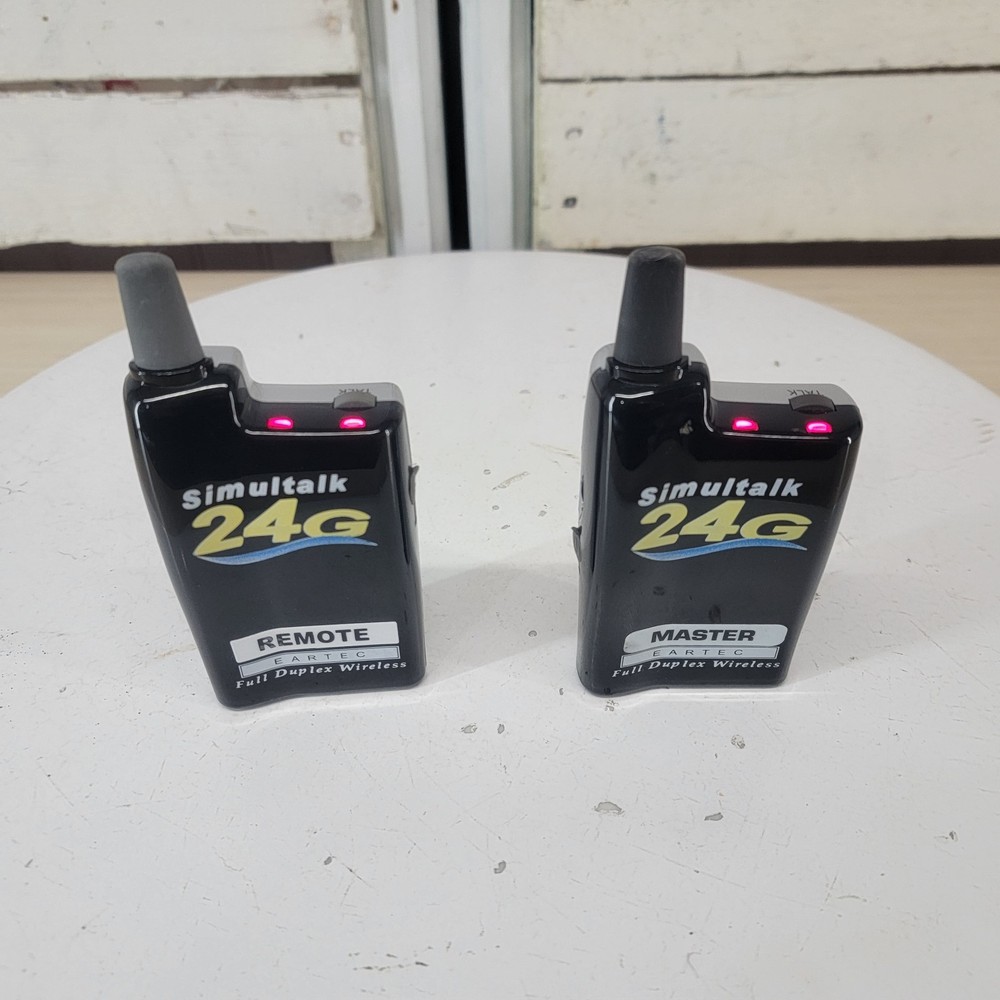 Eartec Simultalk 24G Wireless Full Duplex Intercom System 2 Headsets Tested