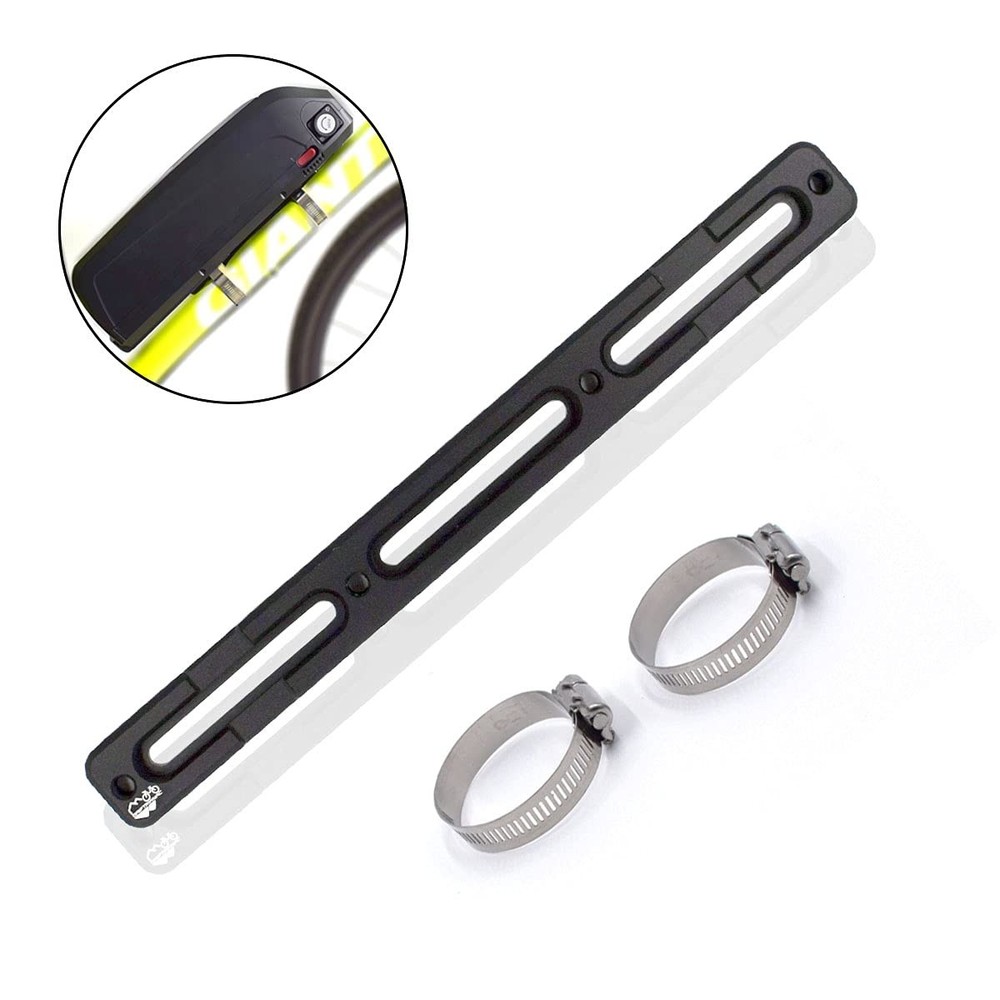 Ebike Conversion Kit for Battery Adapter Frame Mount, Aluminum Black