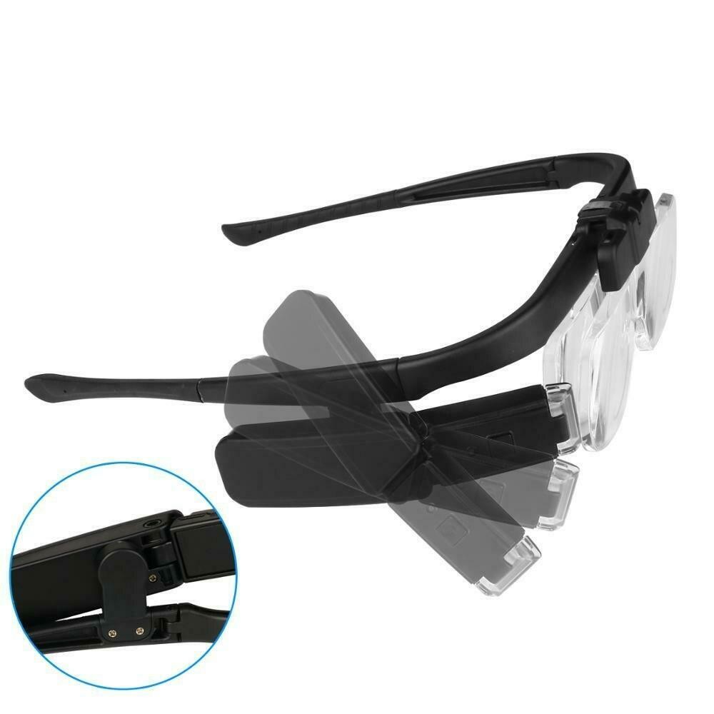 Rechargeable LED Light Magnifying Glass Adjusting Magnifier Loop With  Lens