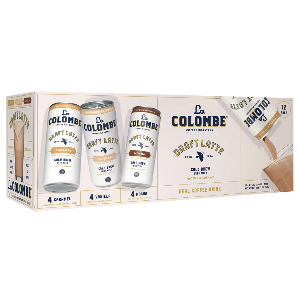 La Colombe Draft Latte Cold Brew Coffee, Variety Pack, 9 fl oz, 12-pack