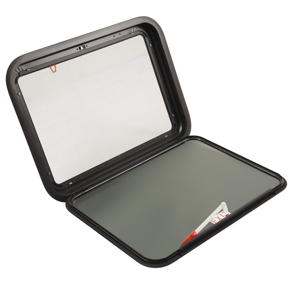 30"W x 22"H Exit RV Window W/ Trim Ring Removable Screen For RV Camper Trailer