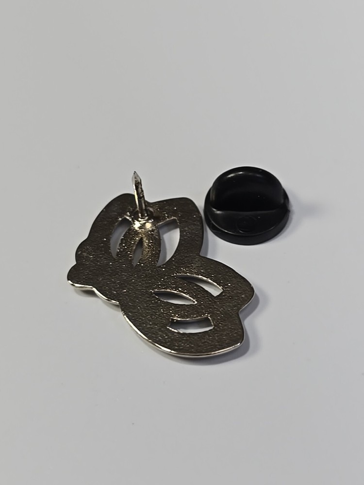 Butterfly Lapel Pin Silver Color Metal *
