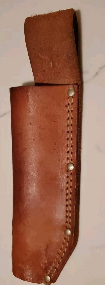 Vintage Leather Tool Pouch Sheath Open Bottom Utility Holder