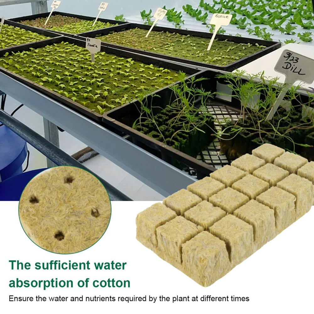 18 Pcs Hydroponic Growth Medium Indoor System Planting Wool Block