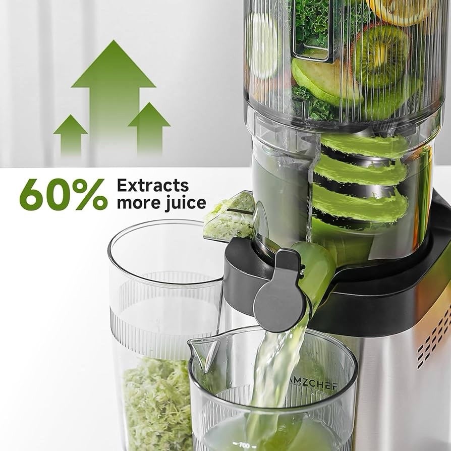 Cold press Juicer Machines with 5.2" Extra Self-Feeding