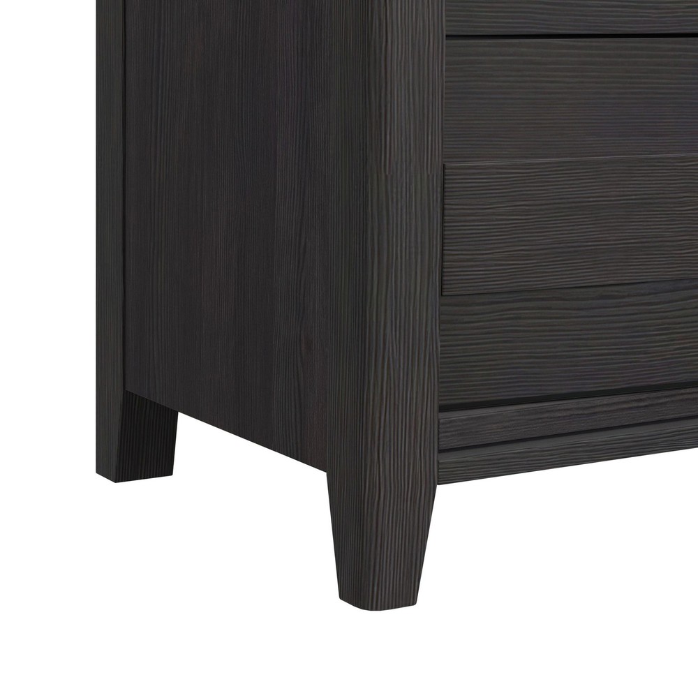 Chett King 3PC Bedroom Set with LED in Black
