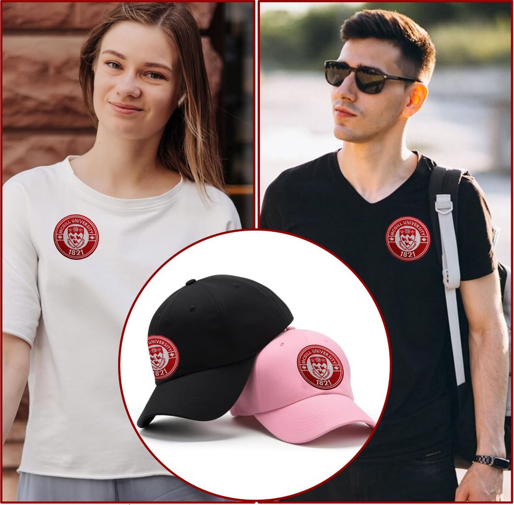 McGill University Logo Iron On Patch - Sew Patch - Embroidered Patch 3.9"