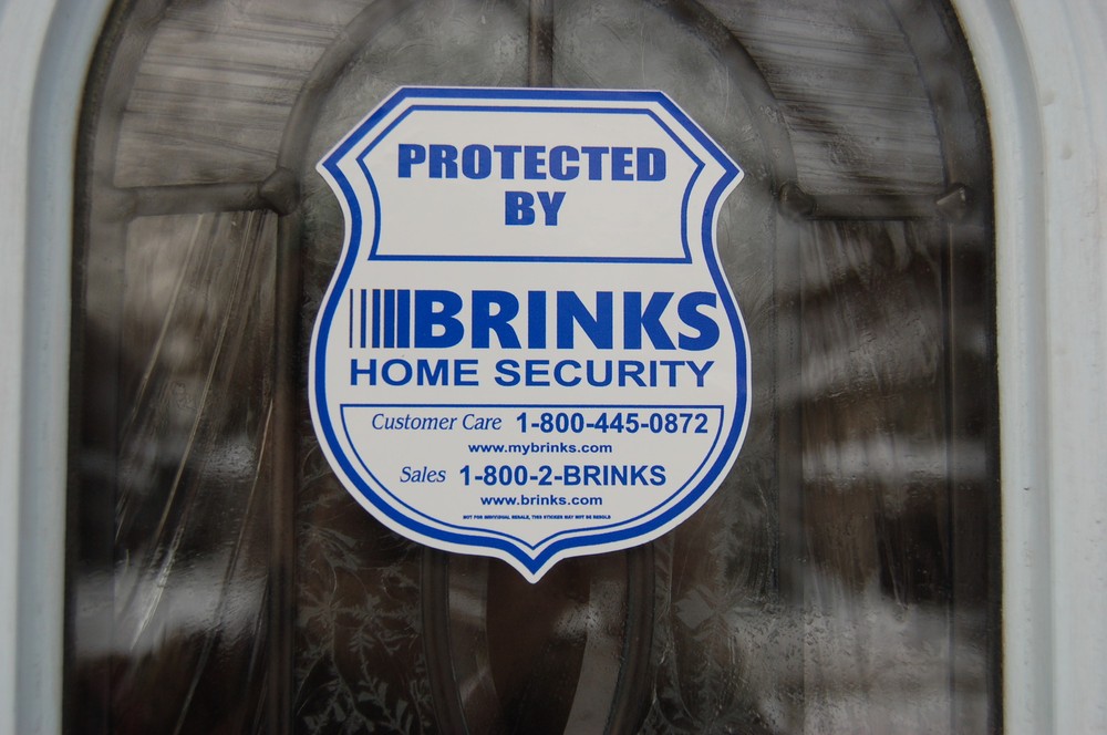 BRINKS yard sign 12 STICKERS