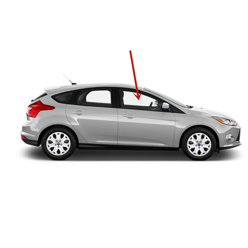 Fits 2012-2018 Ford Focus Passenger Right Side Front Door Window Glass