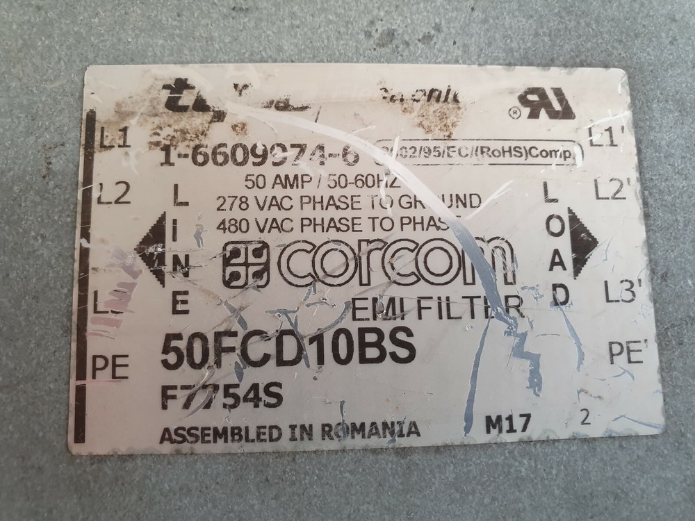 CORCOM 50FCD10BS LINE FILTER ***NEW*** JML Warranty!!!