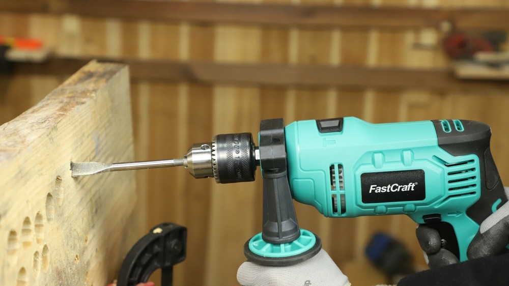 Hammer Drill + 104pc Bits FastCraft Impact Drill Driver 9A PEAK GUARANTEED POWER