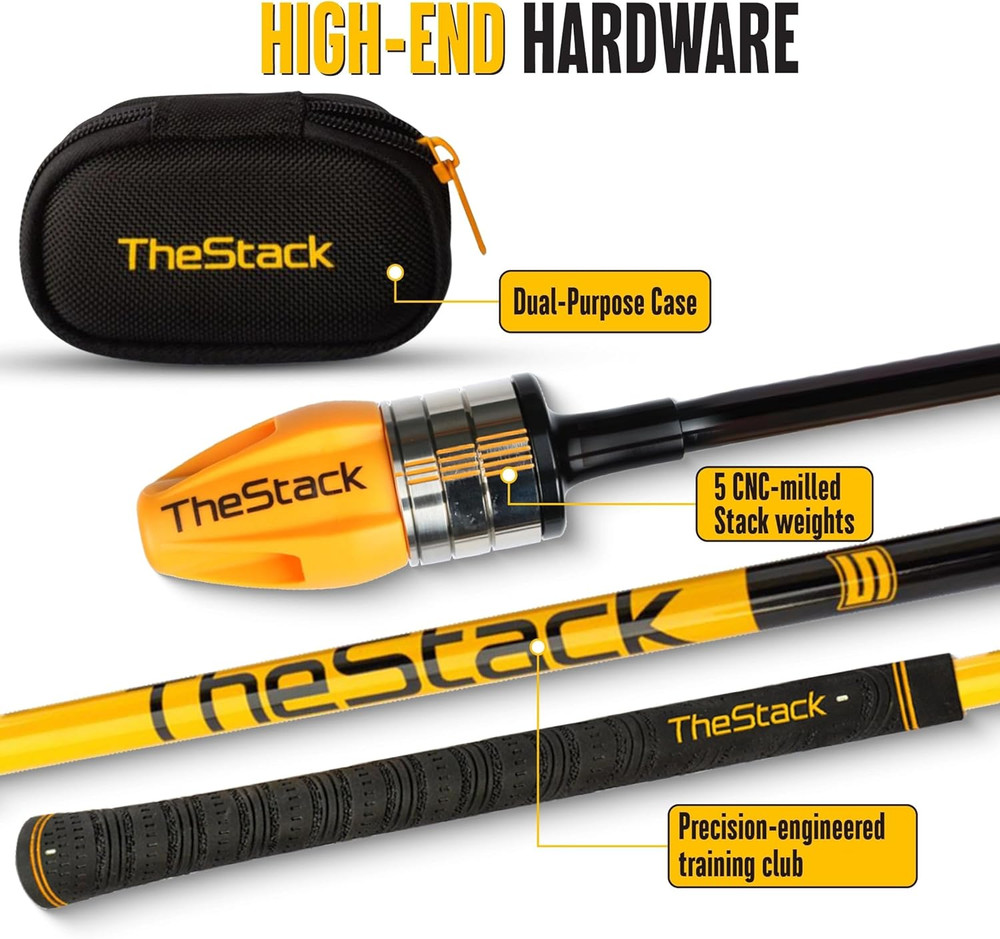 Thestack™ | Golf Swing Speed Trainer | Weighted Golf Training Aid | Golf Swing T
