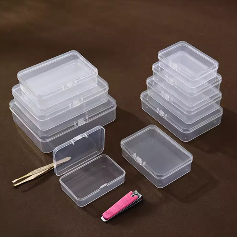 Small Plastic Clear Storage Box Jewelry Beads Organizer Case Container Durable