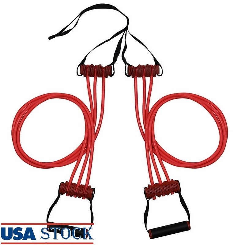 Adjustable Resistance Cable System Strength Training Handles Home & Gym Use