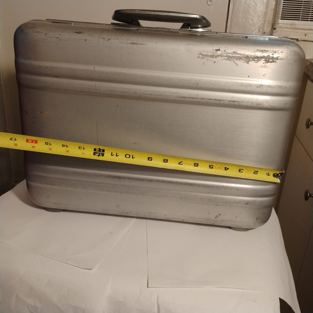 Vintage Zero Halliburton Aluminum Attache Briefcase
