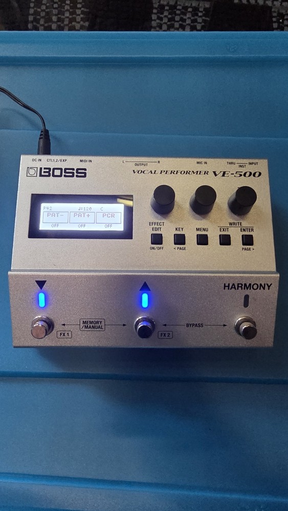 Boss VE-500 Vocal Performer Microphone Preamp Harmony Effects Processor Silver