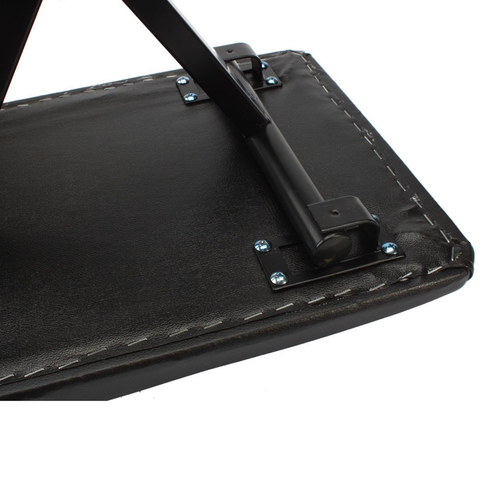 Adjustable Folding Piano Bench Stool, Black, Portable Music Seat