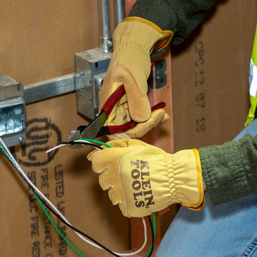 Klein Tools 60606 Leather All Purpose Gloves, Small