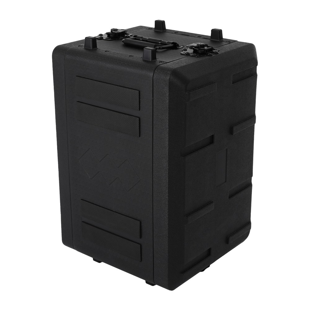 6U Rack Case 10 in Depth Rackmount Flight Case w/ Microphone Storage Compartment