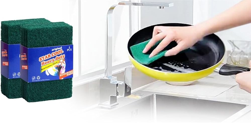 Heavy Duty Scrub Spon, Scratch Home Kitchen -Sided Dishwashing