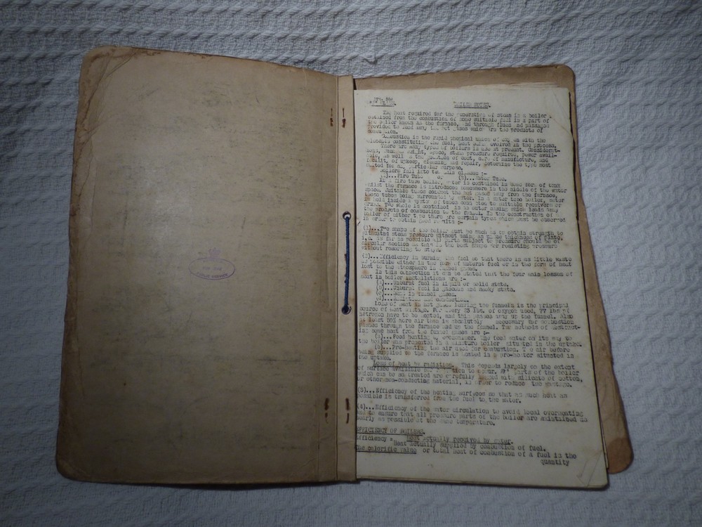 Post-WW2 1940s 1950s Royal Navy Engineering Training Notes Ephemera
