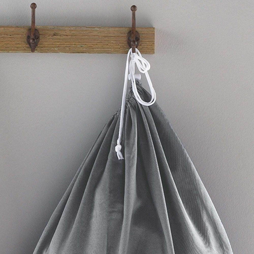 3-Pack Laundry Bag 28x36" Large Cotton Polyester Blend Gray Hamper Sack NEW