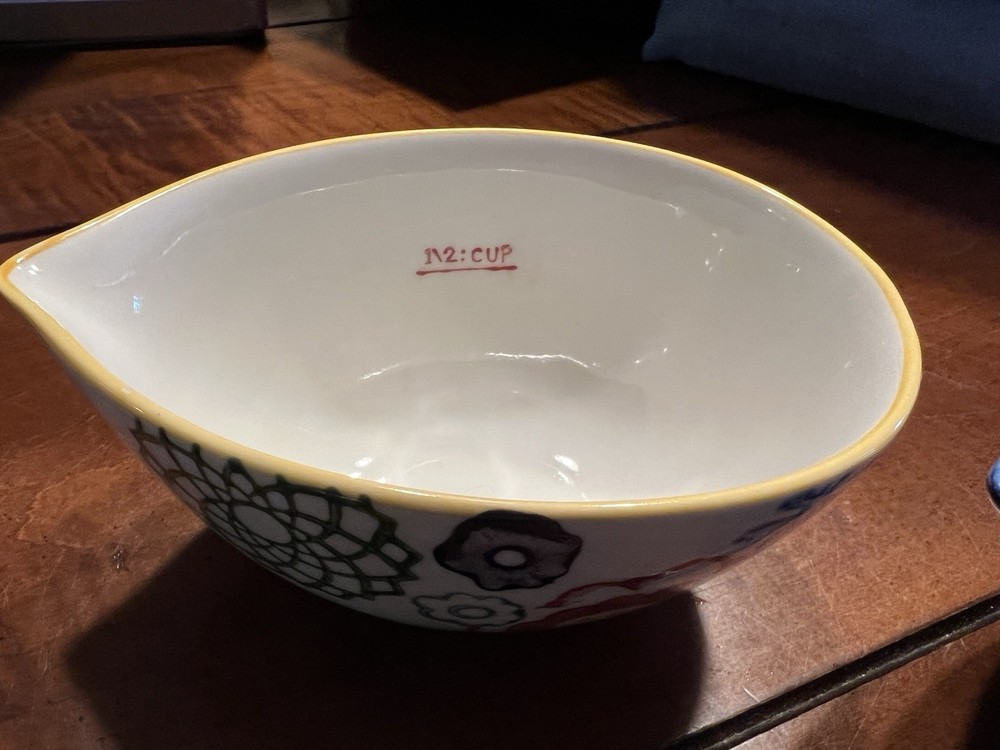Pier One Measuring cups Ceramic Zinnia Nesting