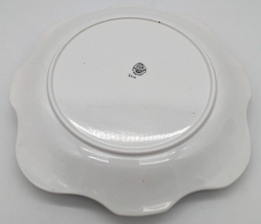 Grafton China Square Handled Serving Plate Fruit Trees & Flowers England