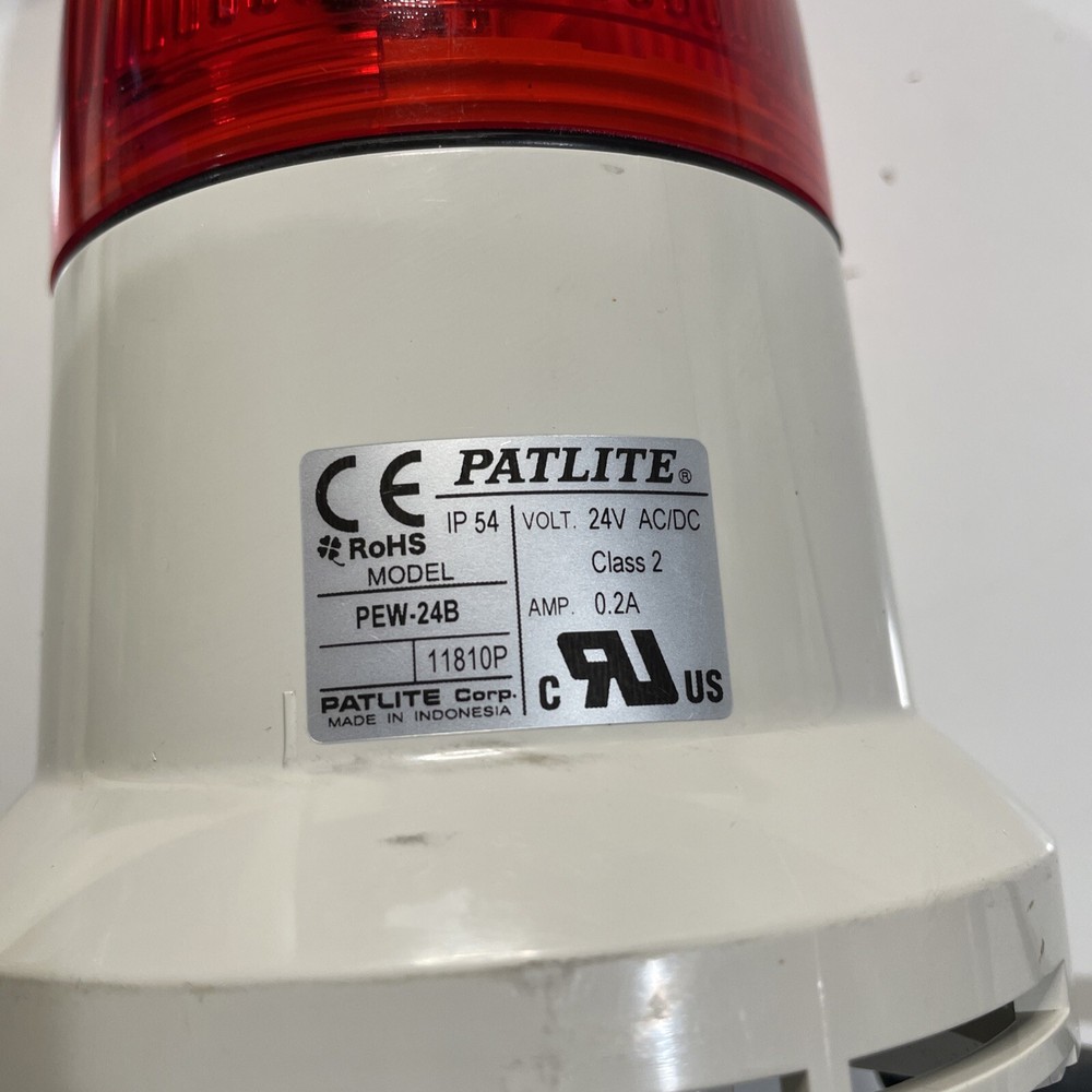 Patlite PEW-24B Red Beacon Light - NEW