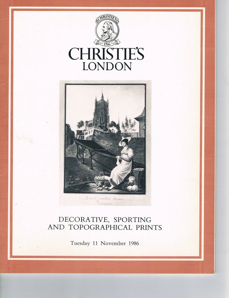 Christies - Decorative, Sporting &Topographical Prints  - Nov 11 1986