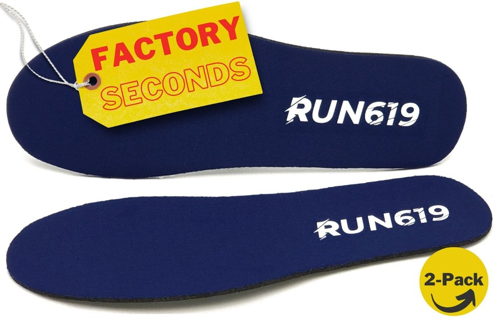 (2 Pack) Run 619 Shoe Insoles | Factory Seconds | Regular Width | 3mm