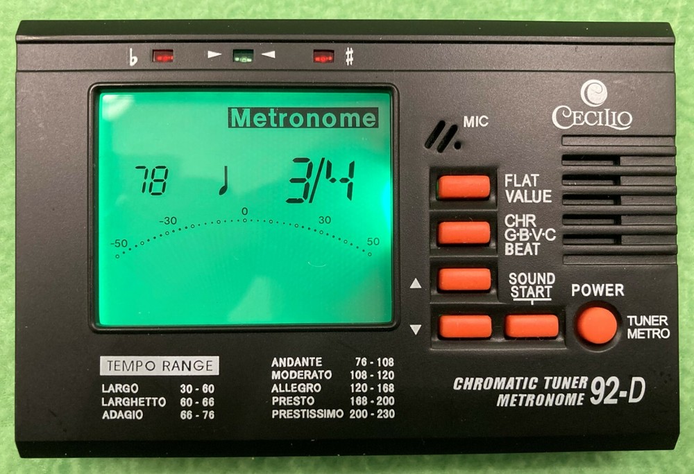 Cecilio Model 92-D Chromatic Tuner + Metronome