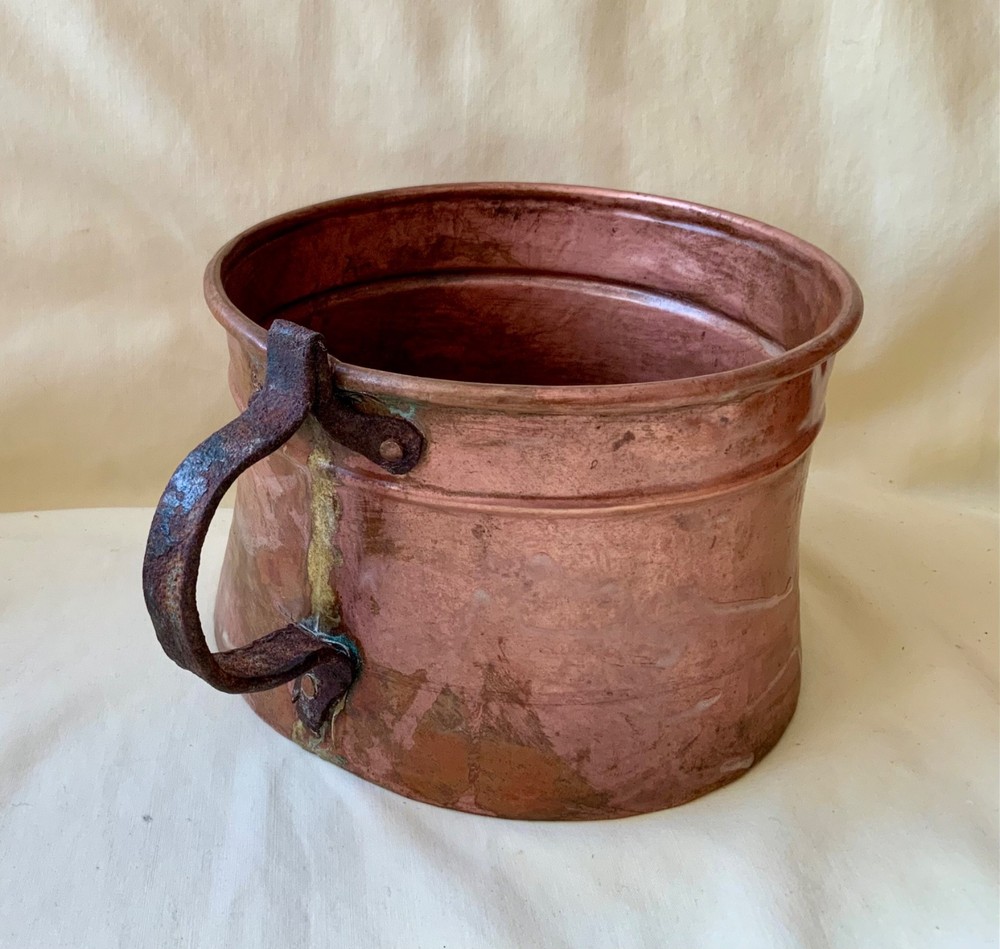 Primitive Copper Pot / Cauldron / Tankard - Dovetail Joints