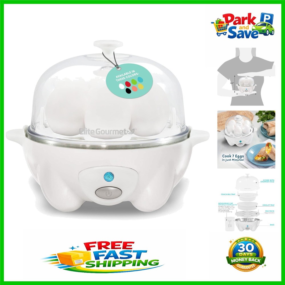 Ultimate Egg Cooker: Poach, Boil & Make Omelets - Easy Peeling & Timer Included