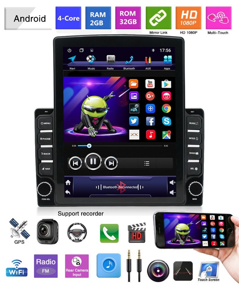 Touch Screen Car Stereo Radio Bluetooth GPS Navigation WIFI Multimedia Player