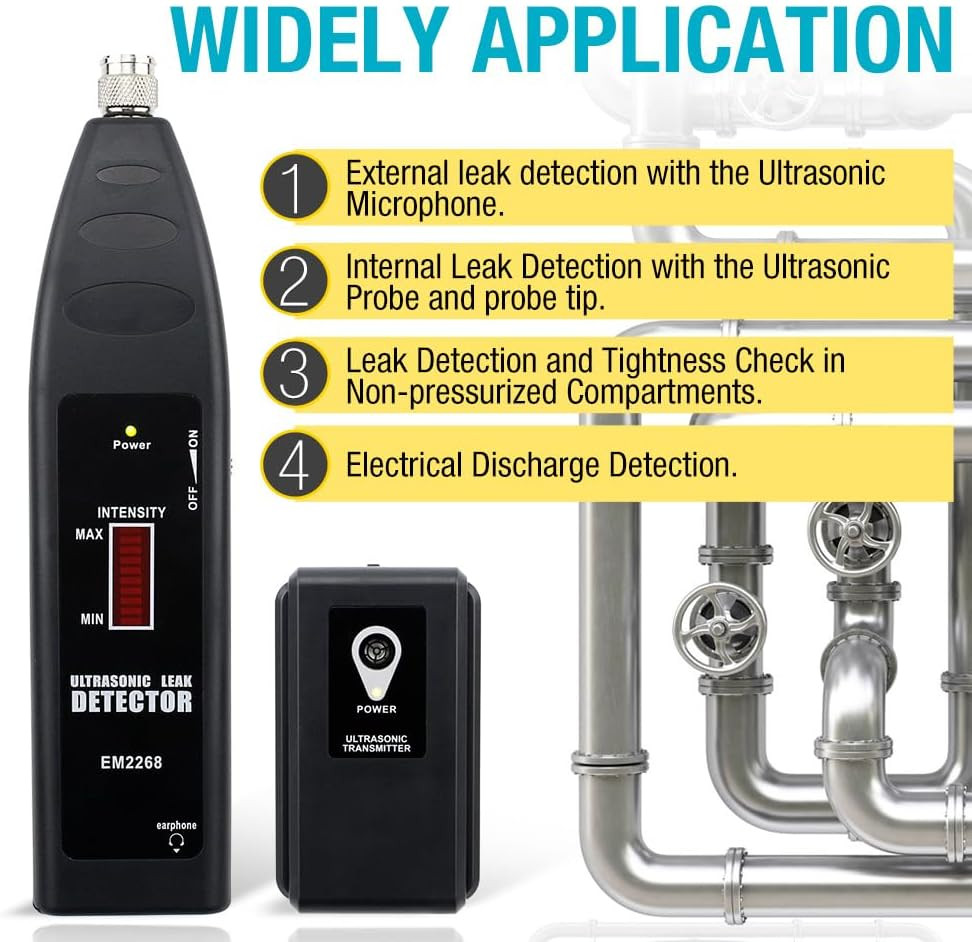 Allsun Pro Ultrasonic Leaking Detector Transmitter Auto Noise Finder, Electronic