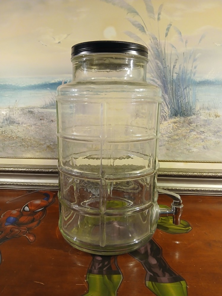Large Glass Drink Dispenser