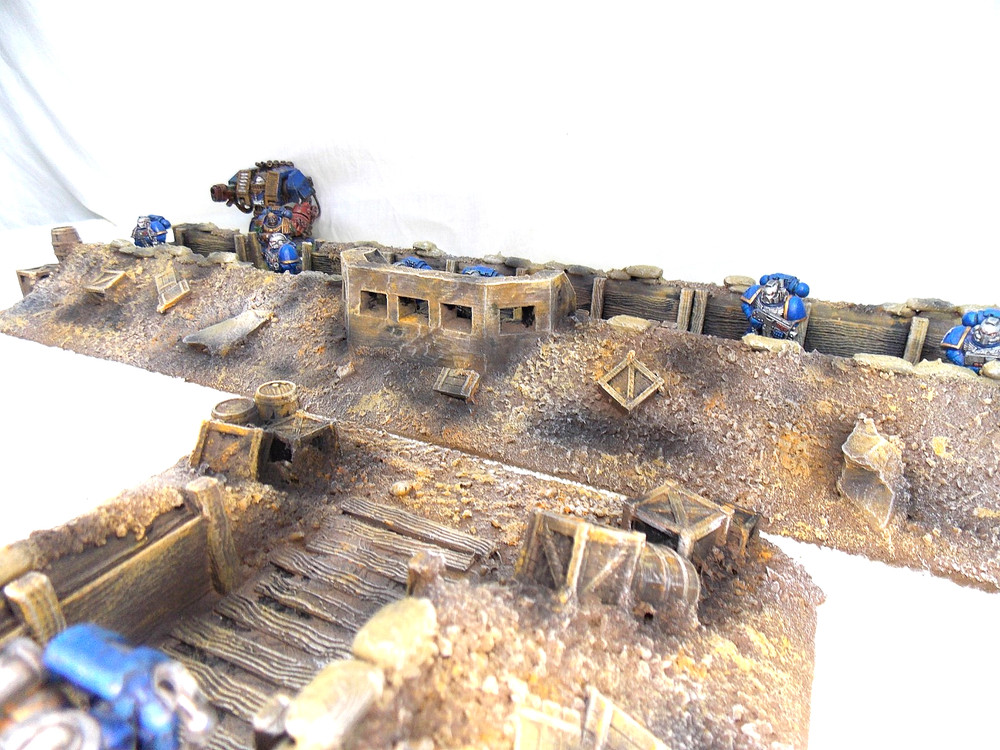 WARGAMING TERRAIN PAINTED ADVANCE ORDERS,TRENCH SYSTEM