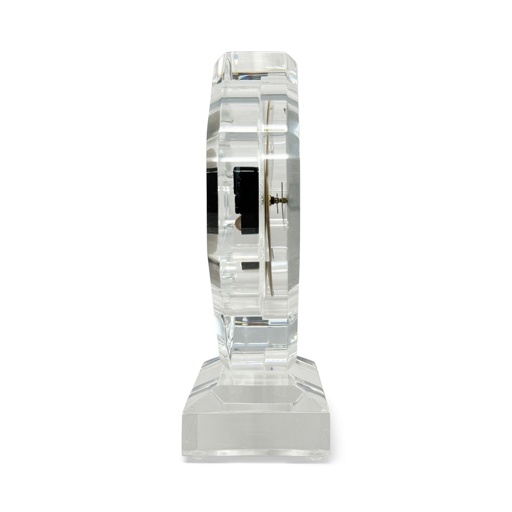 1980s Lucite Mantel Clock