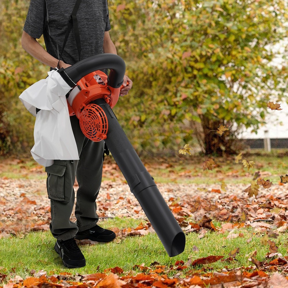 Handheld Gas Powered Leaf Blower & Leaf Vacuum Mulcher with Collection Bag