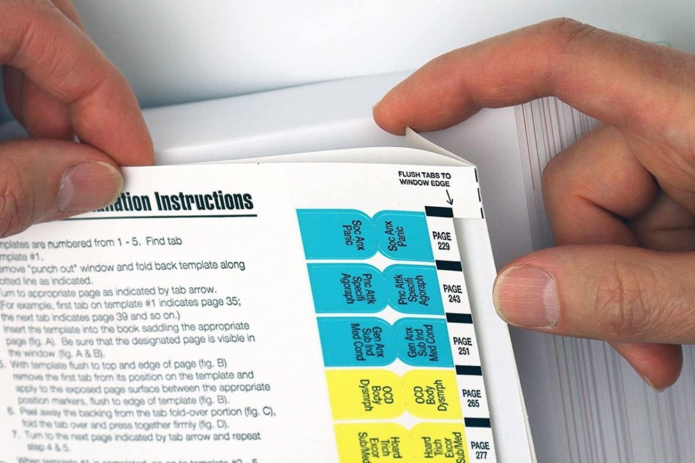 DSM-5-TR Index Tabs by TAB-IT | Color Coded by Diagnosis | Includes Easy Inst...