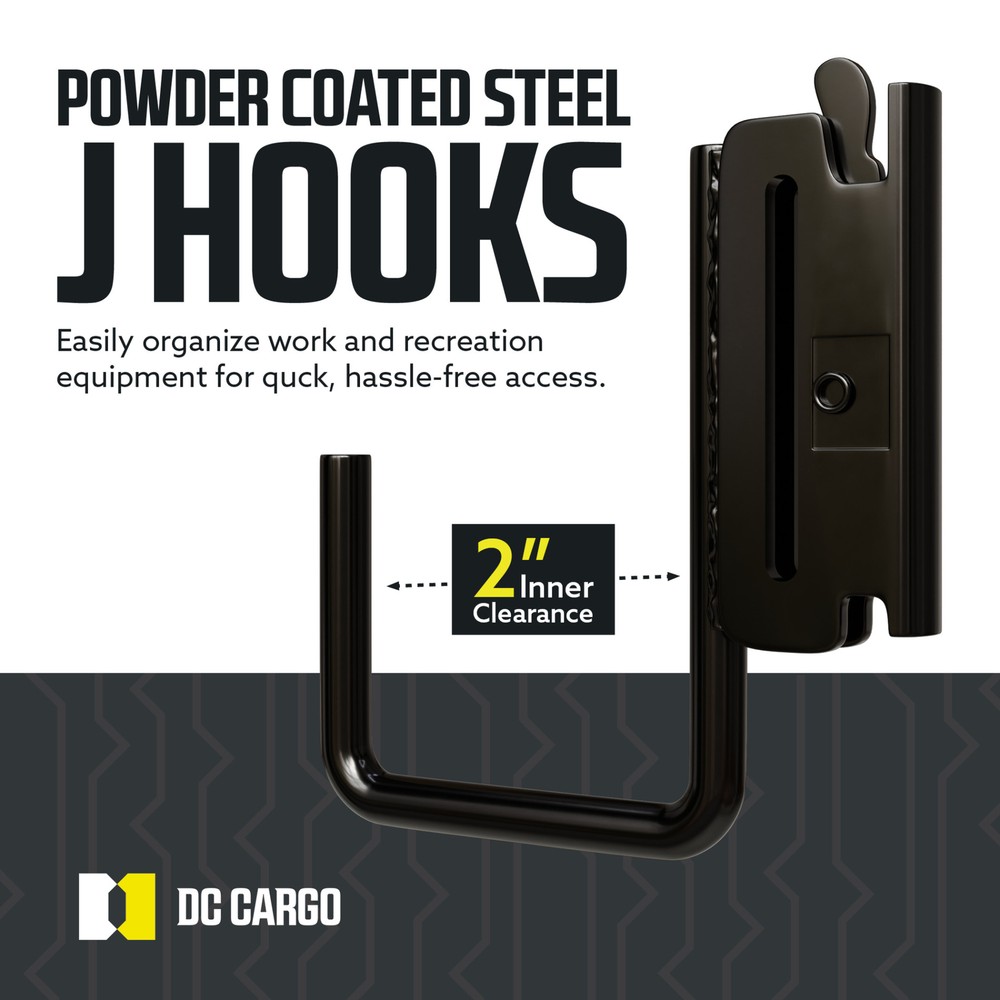 DC Cargo E-Track J Hook, 2", Standard Duty, 8-pack