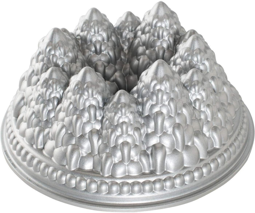 Pine Forest Bundt, Sparkling Silver, 9 Cup