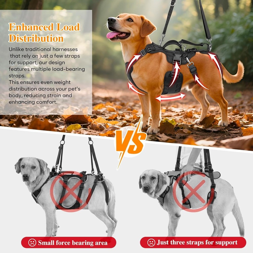 Ultimate Pee-Able Dog Lift Harness for Large/Medium Dogs - Easy Adjustability