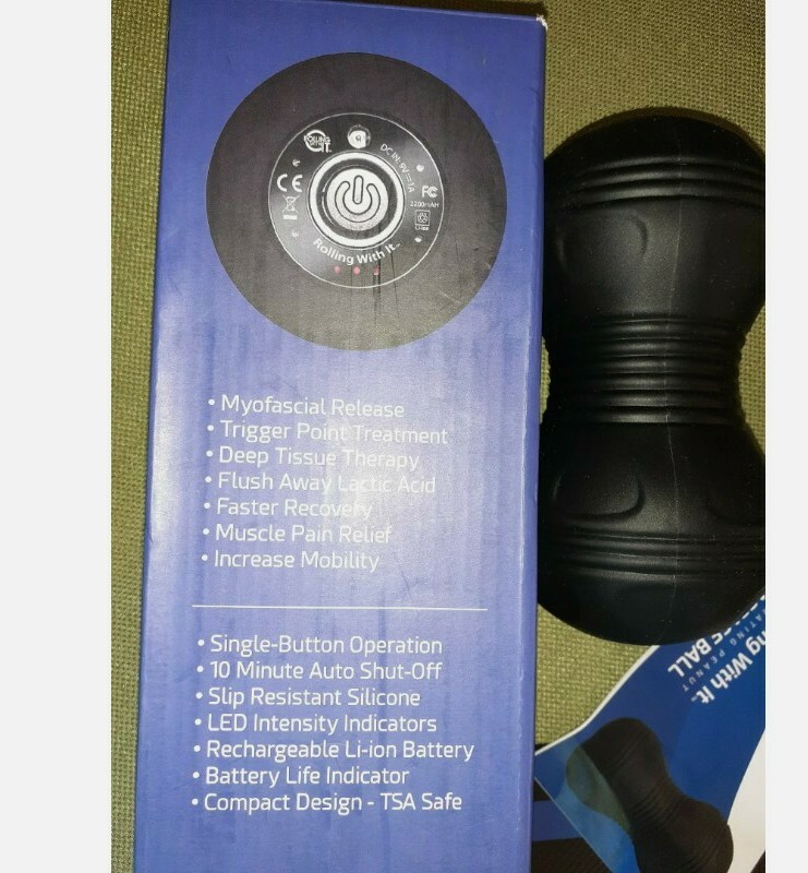 Vibrating Peanut Massage Ball Massager Trigger Point Tool like Foam Roller