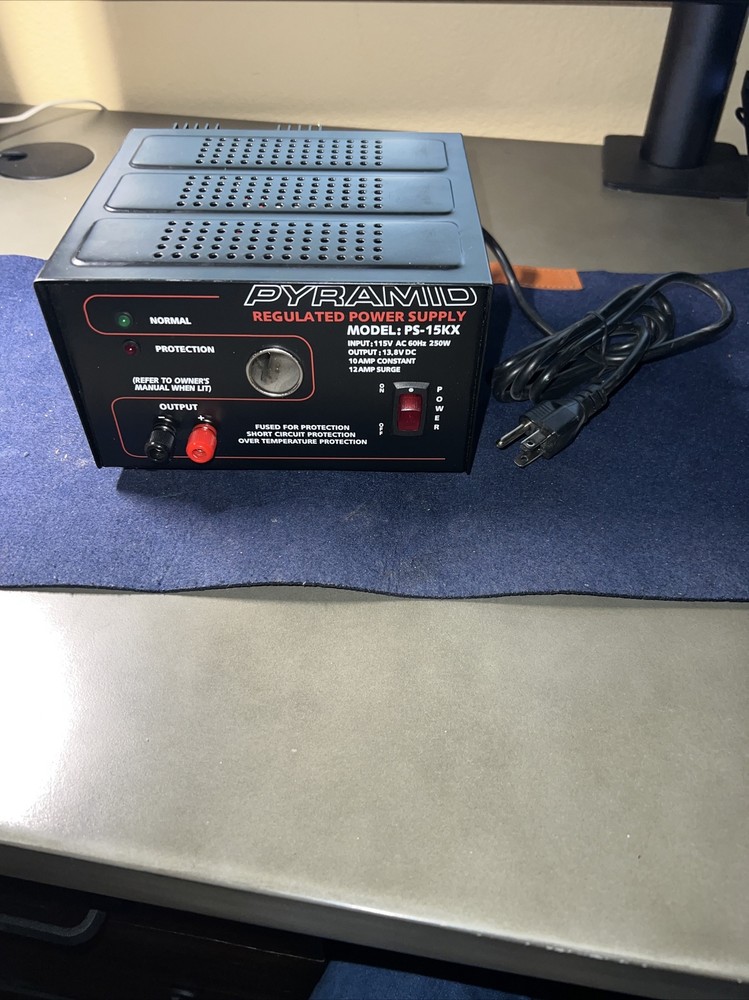 Pyramid PS15KX Cigarette Lighter Adapter 13.8-Volt 10A Power Supply
