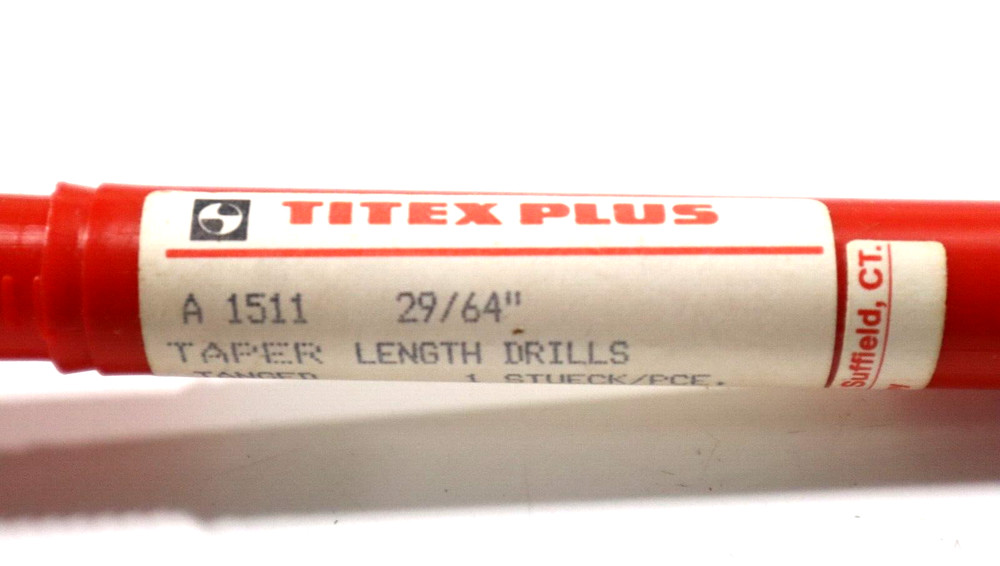 TITEX PLUS, 29/64" TAPER LENGTH DRILL, HSS, TANGED END C741