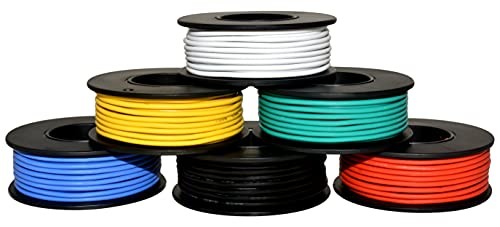 20 AWG Solid Core Wire 6 colors each 23ft/7m 20 AWG Solid Wire PVC Insulation