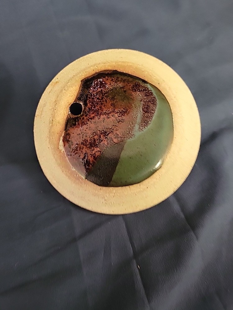 Art Pottery Jar with Lid Handmade